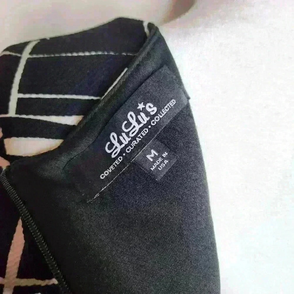 Lulu's women's black and white bodycon midi dress size medium - Picture 9 of 9